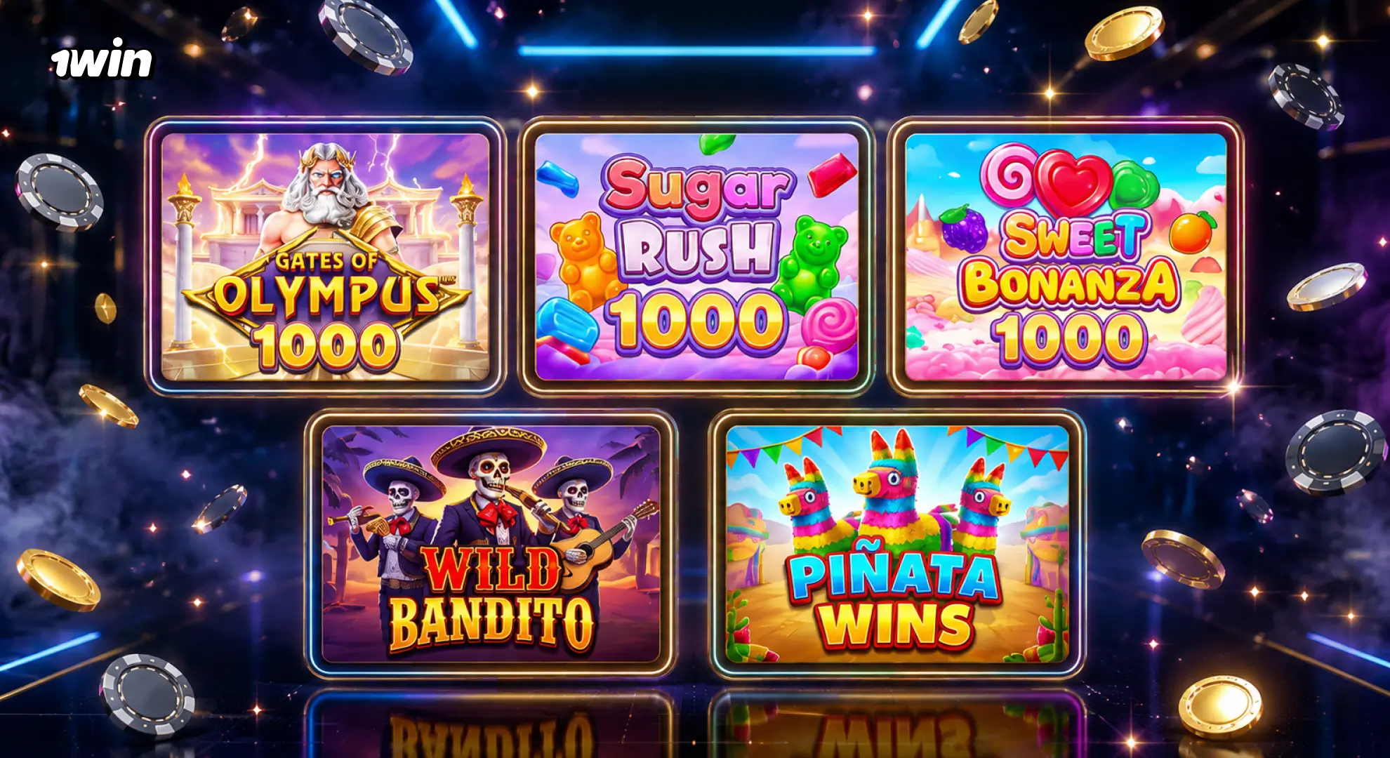 Tragamonedas populares del casino de 1win Chile